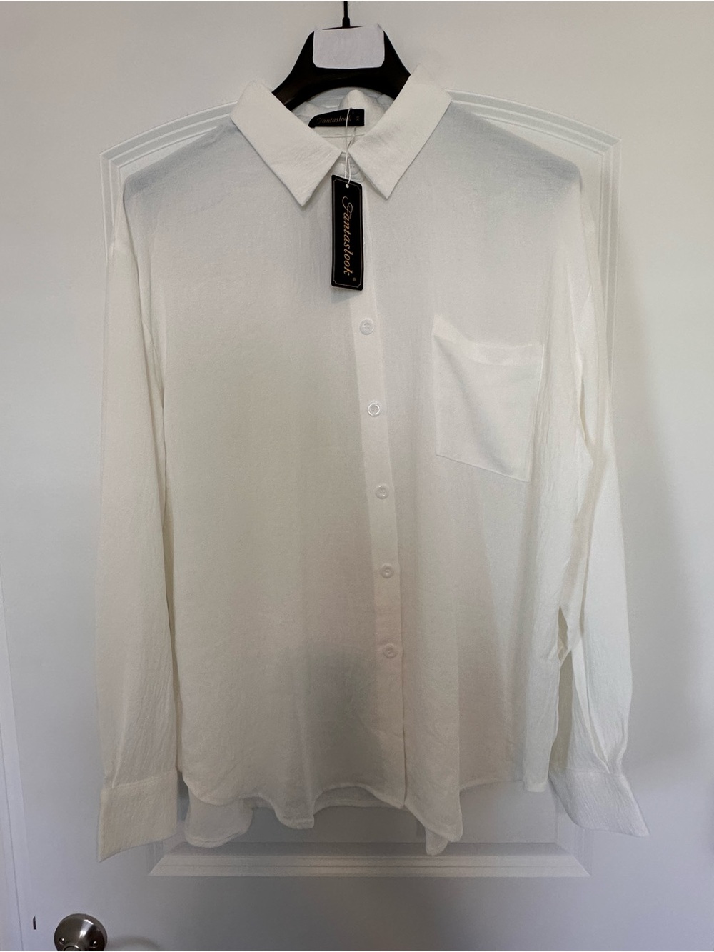 Women’s White Button-Up Dress Blouse
